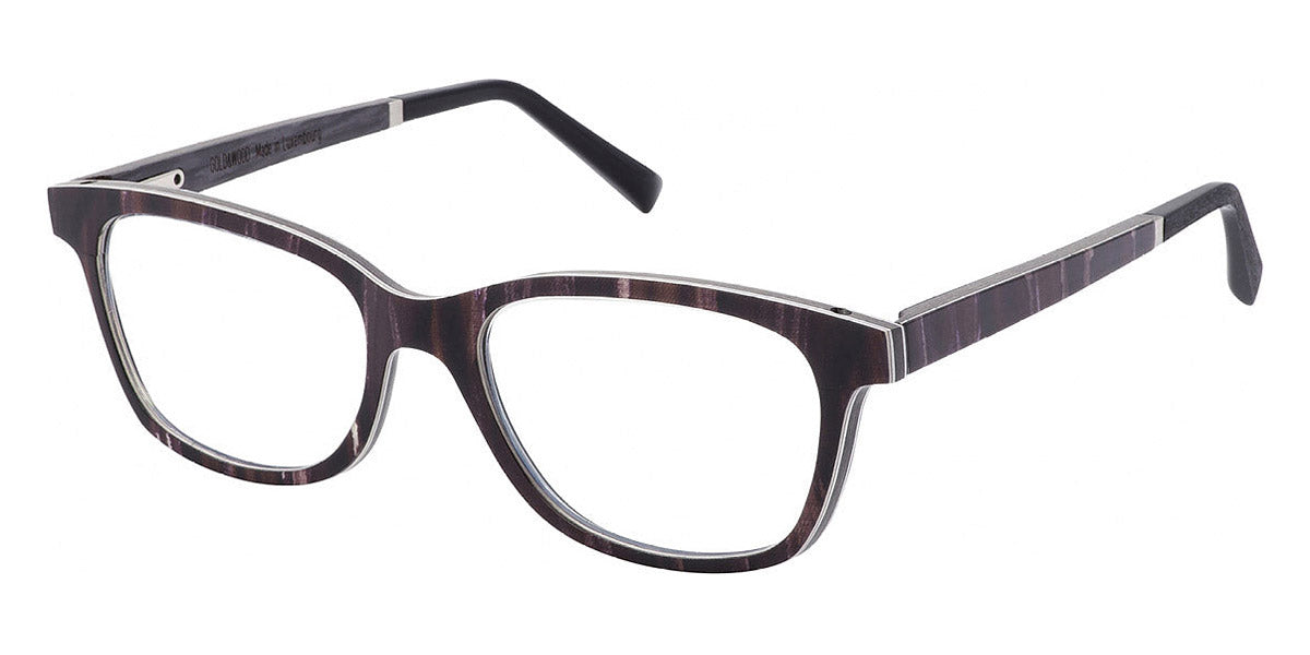 Gold & Wood® GAIA 04 G&W GAIA 04 03 50 - 03 - Grey Shibori Silk/Grey Oak Eyeglasses