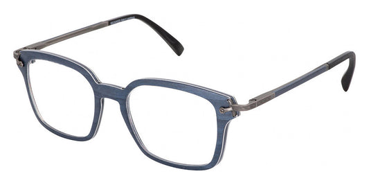 Gold & Wood® KEPLER G&W KEPLER 01 50 - 01 - Antic Silver/Blue Jeans Bolivar/Night Blue Bolivar/Grey Bolivar Eyeglasses