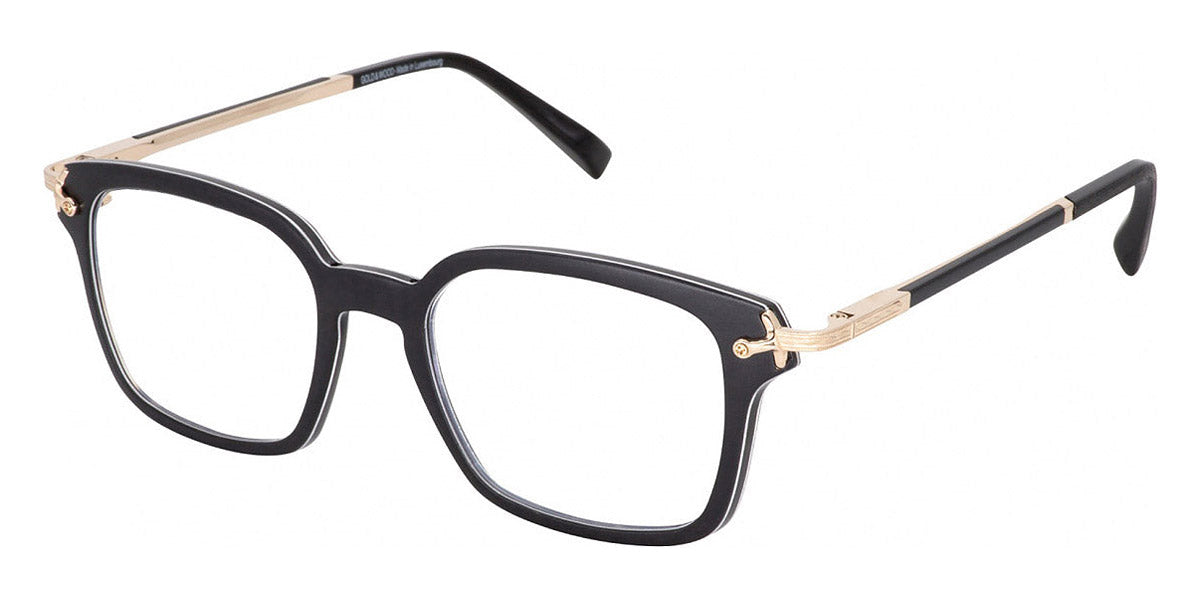 Gold & Wood® KEPLER G&W KEPLER 03 50 - 03 - Champagne Gold/Ebony Tanganyika/Grey Eucalyptus Eyeglasses