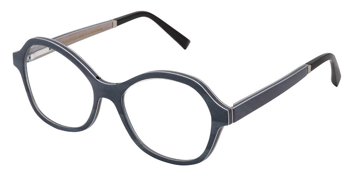 Gold & Wood® KIRA G&W KIRA 40 51 - 40 - Glossywood/Blue Jeans Bolivar/Night Blue Bolivar/Grey Eucalyptus Eyeglasses