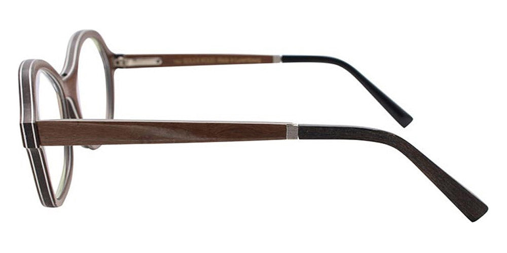 Gold & Wood® KIRA G&W KIRA 42 51 - 42 - Glossywood/Brown Bird'S Eye Maple/Brown Tanganyika/Hazelnut Bolivar Eyeglasses