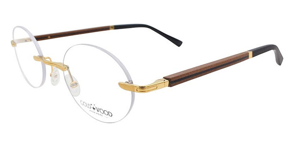 Gold & Wood® Kuma 01 G&W KUMA 01 BcNo 06  - 01-K06-A83-BcNo Col 06 Gold champagne SHINY Eyeglasses