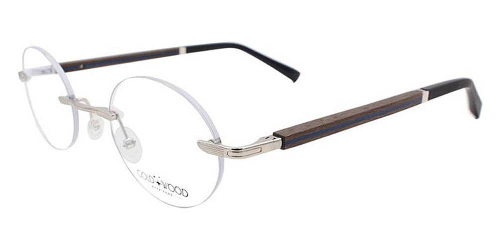 Gold & Wood® Kuma 01 G&W KUMA 01 MaBm 16  - 01-K16-A83-MaBm Col 16 Palladium SHINY Eyeglasses