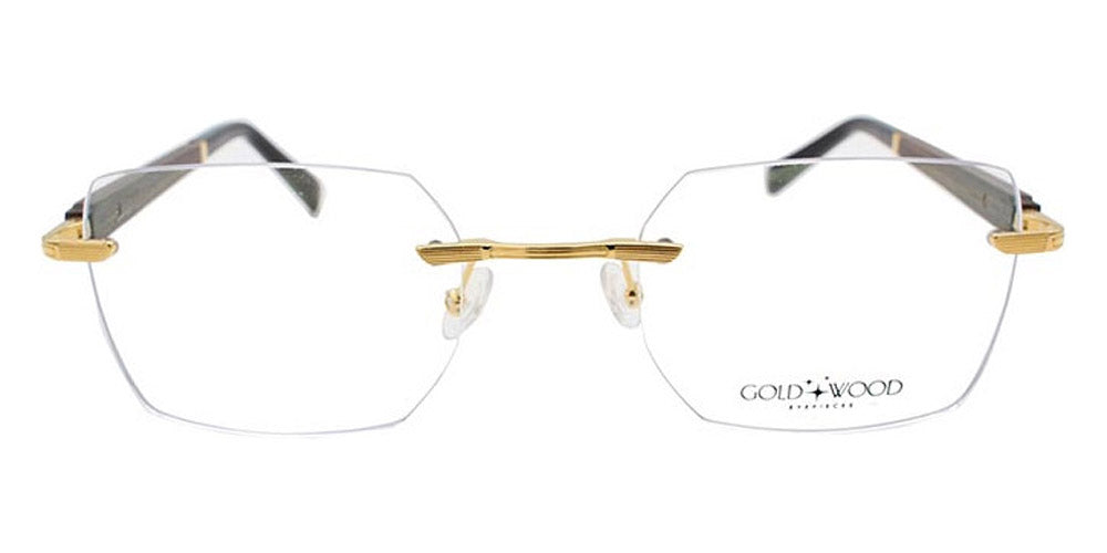 Gold & Wood® Kuma 02 G&W KUMA 02 JeMj-m 06  - 02-K06-A80-JeMj Col 06 Gold champagne SHINY Eyeglasses