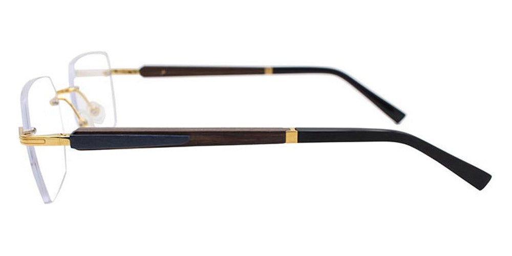 Gold & Wood® Kuma 02 G&W KUMA 02 JeMj-m 06  - 02-K06-A80-JeMj Col 06 Gold champagne SHINY Eyeglasses