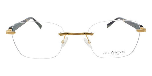 Gold & Wood® Kuma 03 G&W KUMA 03 MaNo-m 03  - 03-K03-A80-MaNo Col 03 Gold BRUSHED Eyeglasses