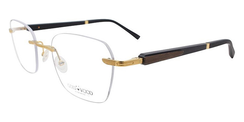 Gold & Wood® Kuma 03 G&W KUMA 03 MaNo-m 03  - 03-K03-A80-MaNo Col 03 Gold BRUSHED Eyeglasses