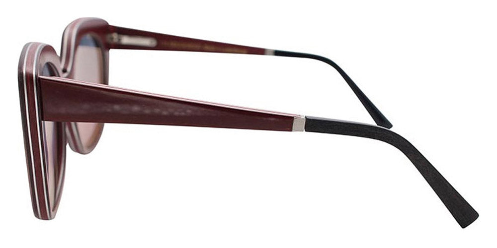 Gold & Wood® LUISA G&W LUISA 41 54 - 41 - Glossywood/Burgundy Bolivar/Burgundy Curly Maple/Ebony Tanganyika Eyeglasses