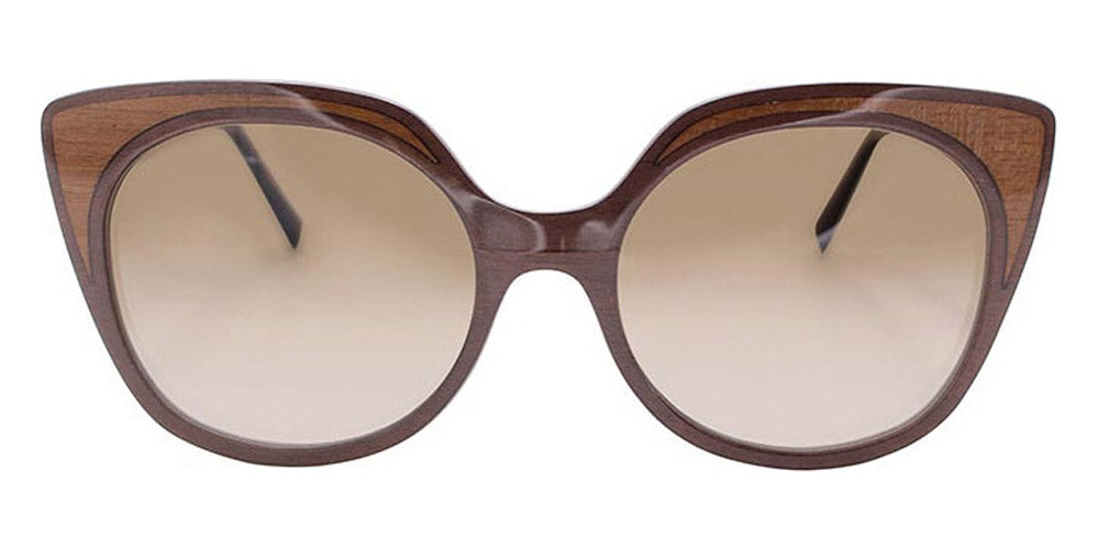 Gold & Wood® LUISA G&W LUISA 42 54 - 42 - Glossywood/Brown Tanganyika/Chestnut Tanganyika Eyeglasses