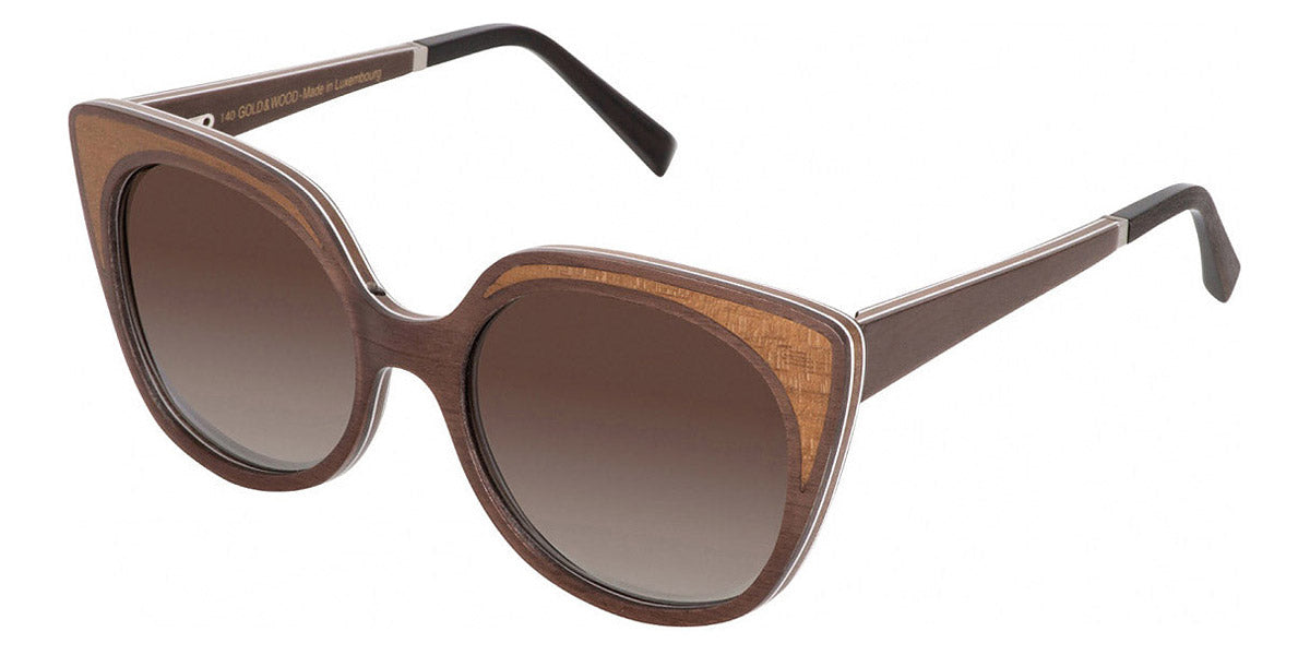 Gold & Wood® LUISA G&W LUISA 42 54 - 42 - Glossywood/Brown Tanganyika/Chestnut Tanganyika Eyeglasses