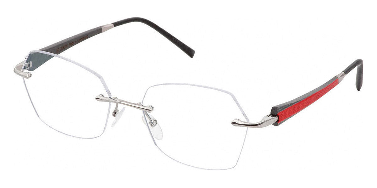 Gold & Wood® LUNA G&W LUNA 06 53 - 06 - Shiny Ruthenium/Coral Bolivar/Grey Bolivar Eyeglasses