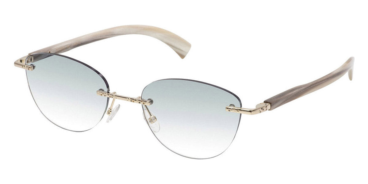 Gold & Wood® MARQUISE 01 G&W MARQUISE 01 07 01 CB53 - 07.01.CB53 Champagne Gold Plated - 34 Multicolored Brilliant Cut Diamonds (0,08 ct approx.) Sunglasses