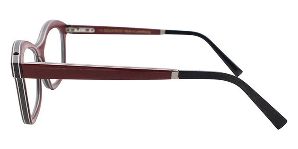 Gold & Wood® MELISSA G&W MELISSA 40 51 - 40 - Burgundy Bolivar/Grey Bird's Eye Maple/Grey Bolivar/Red Bird's Eye Maple Eyeglasses