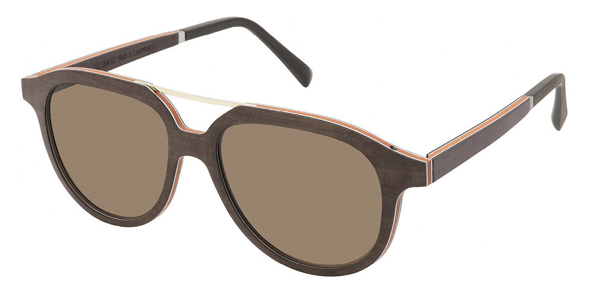 Gold & Wood® MOOREA G&W MOOREA 03 53 - 03 - Champagne Gold/Brown Tanganyika/Orange Bolivar Eyeglasses