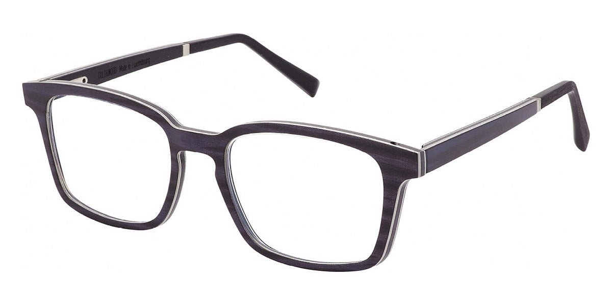 Gold & Wood® NODUS G&W NODUS 04 51 - 04 - Dark Grey Shibori Silk/Grey Bolivar/Ebony Tanganyika Eyeglasses