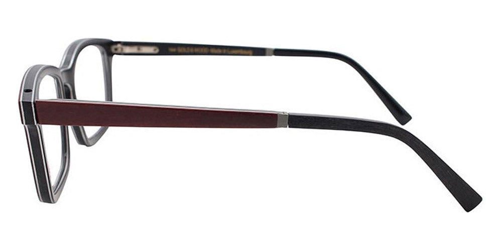 Gold & Wood® NODUS G&W NODUS 07 51 - 07 - Burgundy Bolivar/Ebony Tanganyika Eyeglasses