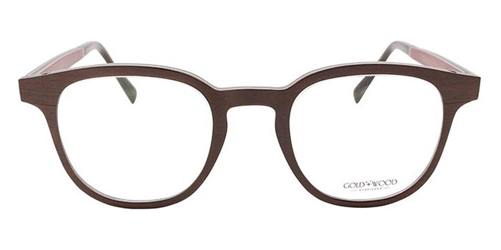 Gold & Wood® OGMA G&W OGMA 42 47 - 42 - Glossywood/Brown Tanganyika/Burgundy Bolivar Eyeglasses