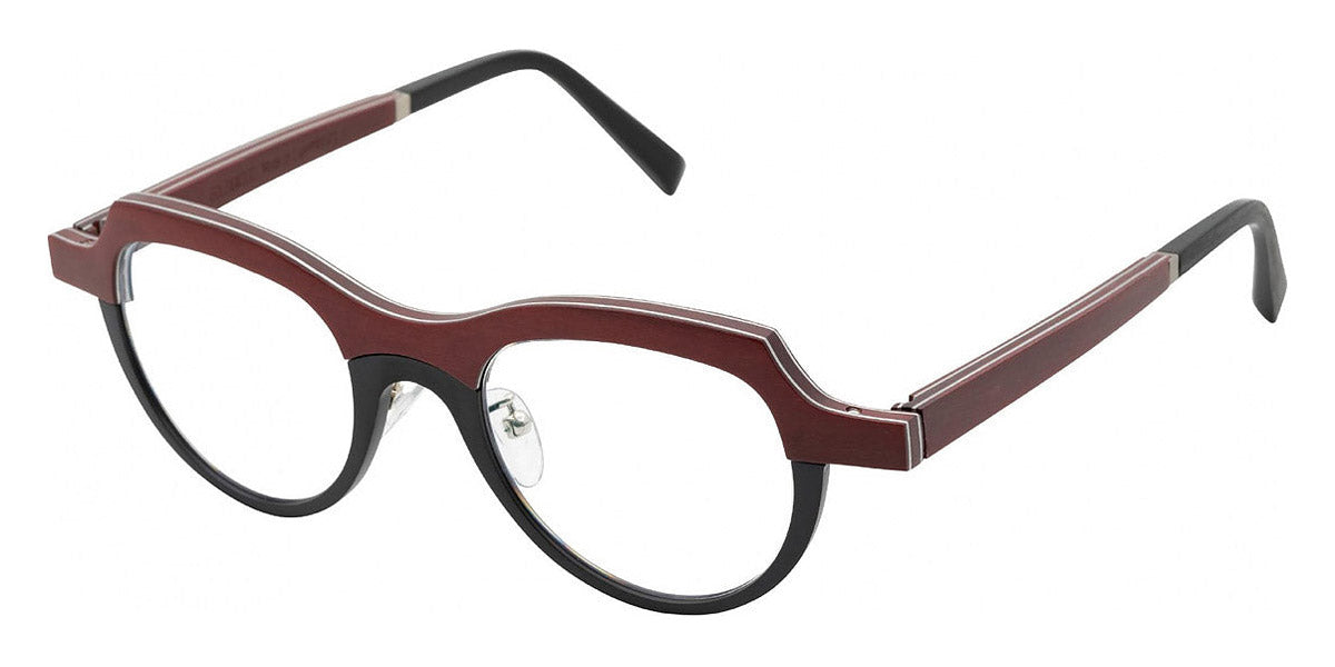 Gold & Wood® POSITANO G&W POSITANO 03 46 - 03 - Anodized Black/Burgundy  Eyeglasses