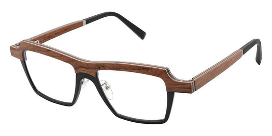 Gold & Wood® SITGES G&W SITGES 01 49 - 01 - Anodized Black/Bubinga Eyeglasses