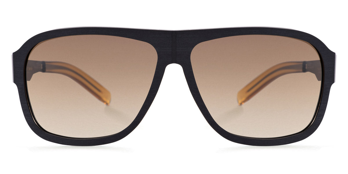 Ic! Berlin® Power Law Black-Rough Brown Sand 62 Sunglasses