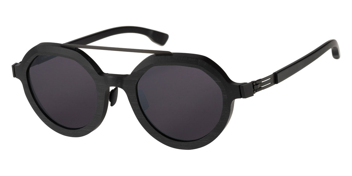 Ic! Berlin® Edison Ecoblack-Rough-Black 47 Sunglasses