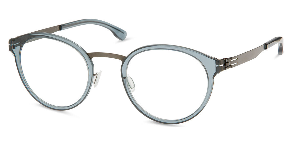 Ic! Berlin® Eric D Graphite-Petroleum 48 Eyeglasses