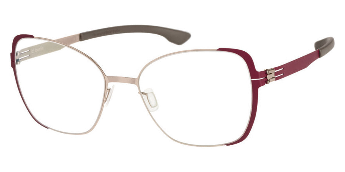 Ic! Berlin® Irine Dark Magenta Sides-Bronze 55 Eyeglasses