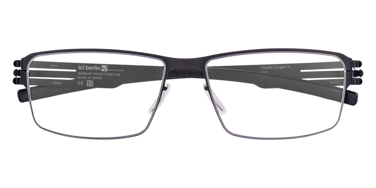 Ic! Berlin® Jürgen H Black 57 Eyeglasses