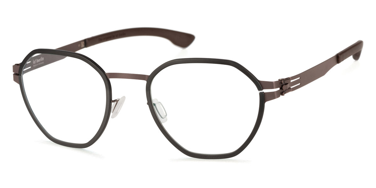 Ic! Berlin® Carbon Teak-Black 49 Eyeglasses