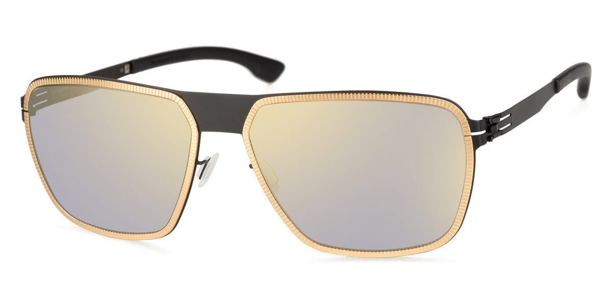 Ic! Berlin® Molybdenum Black-Rosé-Gold 60 Sunglasses