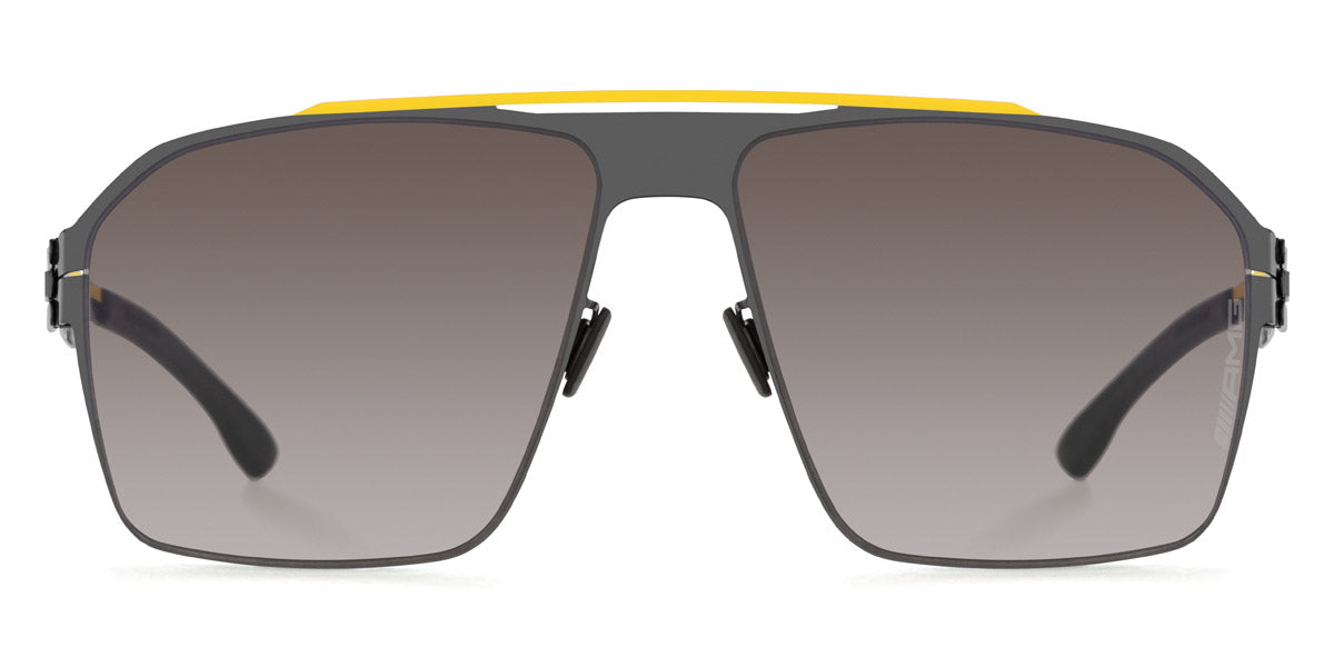 Ic! Berlin® AMG 02 Yellow Bridge-Gun-Metal 62 Sunglasses