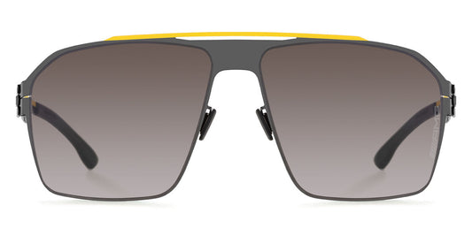 Ic! Berlin® AMG 02 Yellow Bridge-Gun-Metal 62 Sunglasses