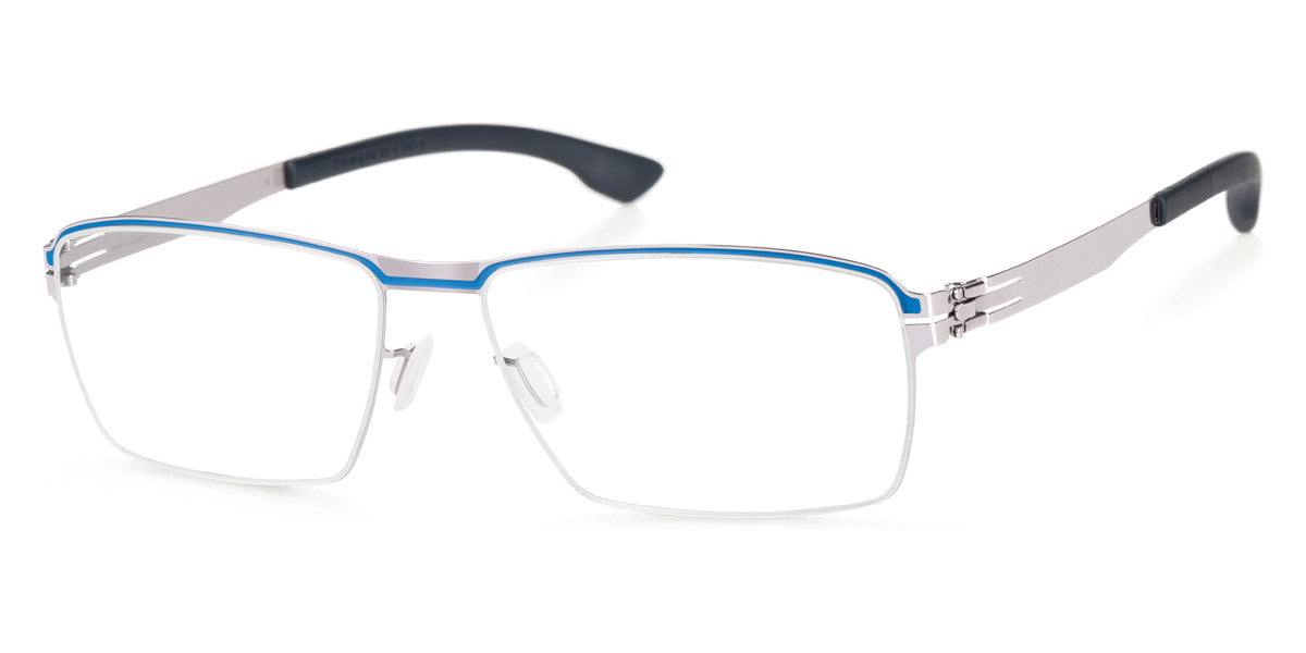 Ic! Berlin® Lars Decor Ultra-Blue-Chrome Inlay 56 Eyeglasses