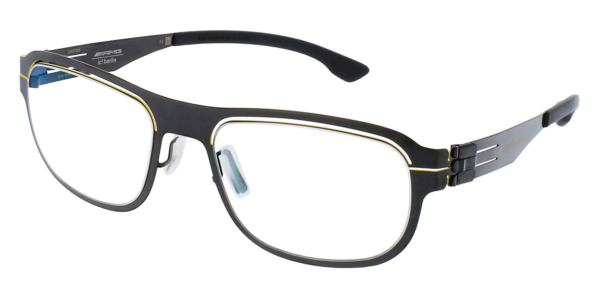 Ic! Berlin® AMG 03 Gun-Metal-Yellow 55 Eyeglasses