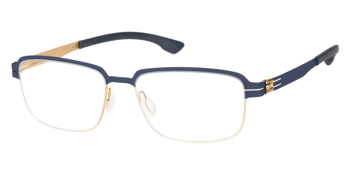 Ic! Berlin® Luan Rose Gold/Marine Blue Pop 53 Eyeglasses