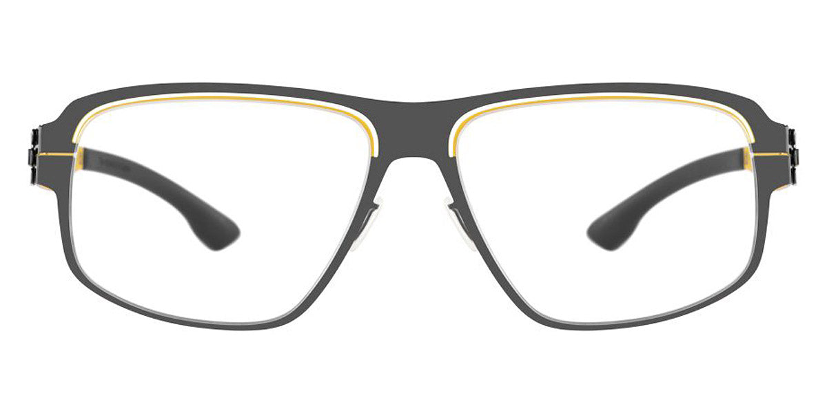 Ic! Berlin® AMG 09 Yellow Brow-Gun-Metal 55 Eyeglasses