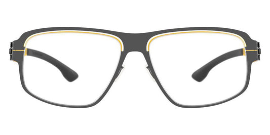 Ic! Berlin® AMG 09 Yellow Brow-Gun-Metal 55 Eyeglasses