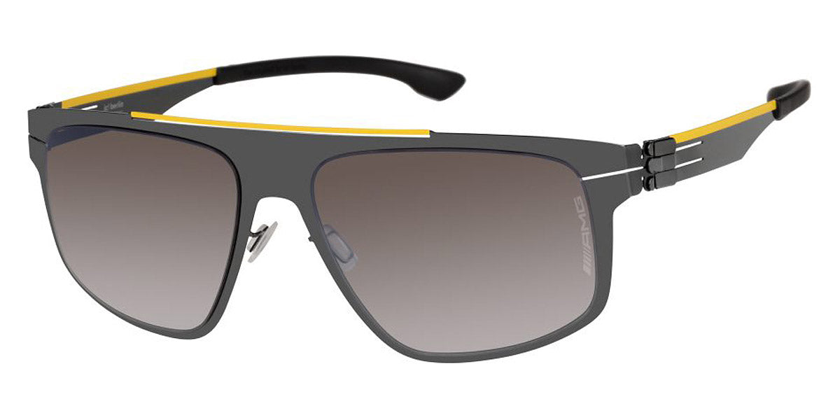 Ic! Berlin® AMG 11 Yellow Bridge-Gun-Metal 60 Sunglasses