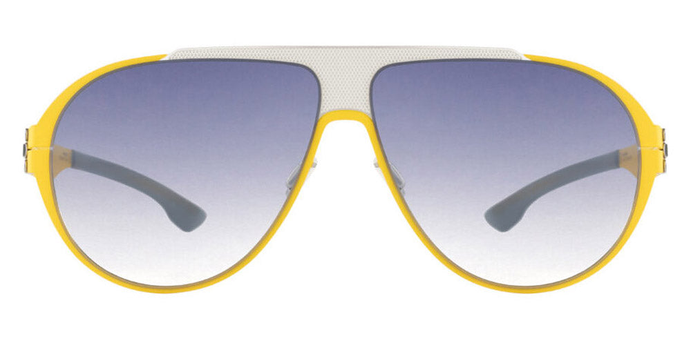 Ic! Berlin® Carson Acid Yellow-Pearl Mesh 64 Sunglasses