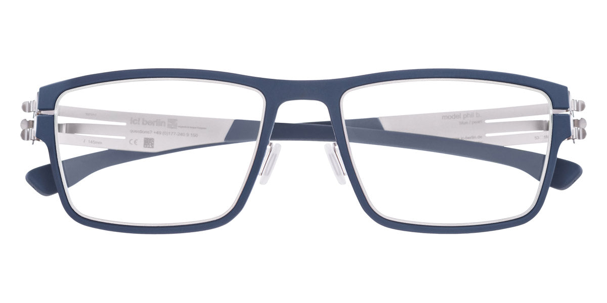 Ic! Berlin® Phil B Pearl-Blue 53 Eyeglasses