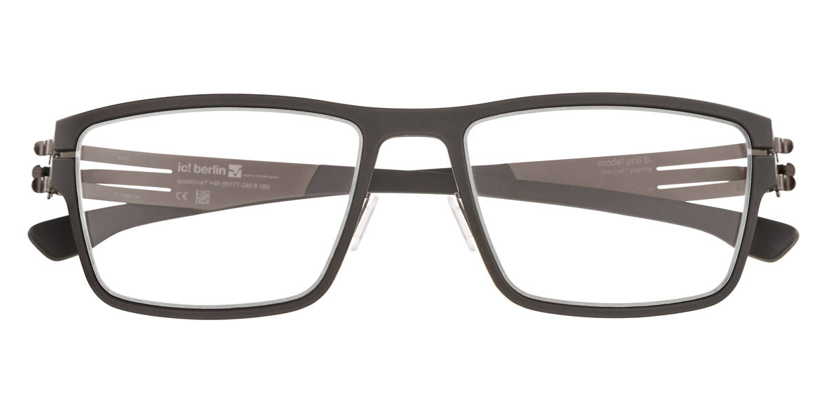 Ic! Berlin® Phil B Graphite-Charcoal 53 Eyeglasses