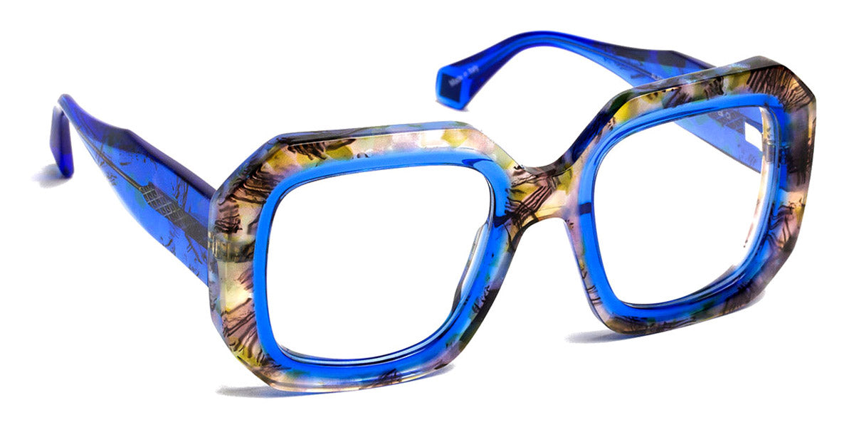 J.F. Rey® Alaska JR Alaska 4325 50 - 4325 Green Floral/Blue Azure Eyeglasses