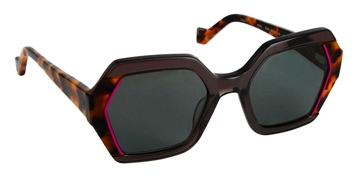 J.F. Rey® April JR April 0098 53 - 0098 Black/Demi GL Sunglasses