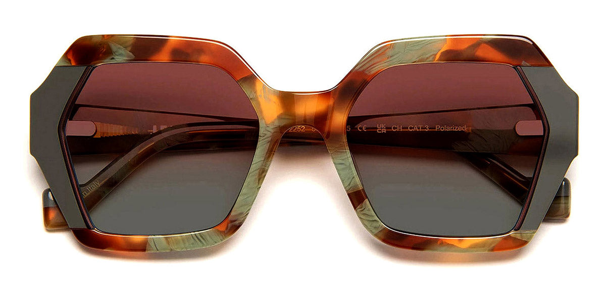 J.F. Rey® April JR April 2252 53 - 2252 Green Water/Orange Sunglasses