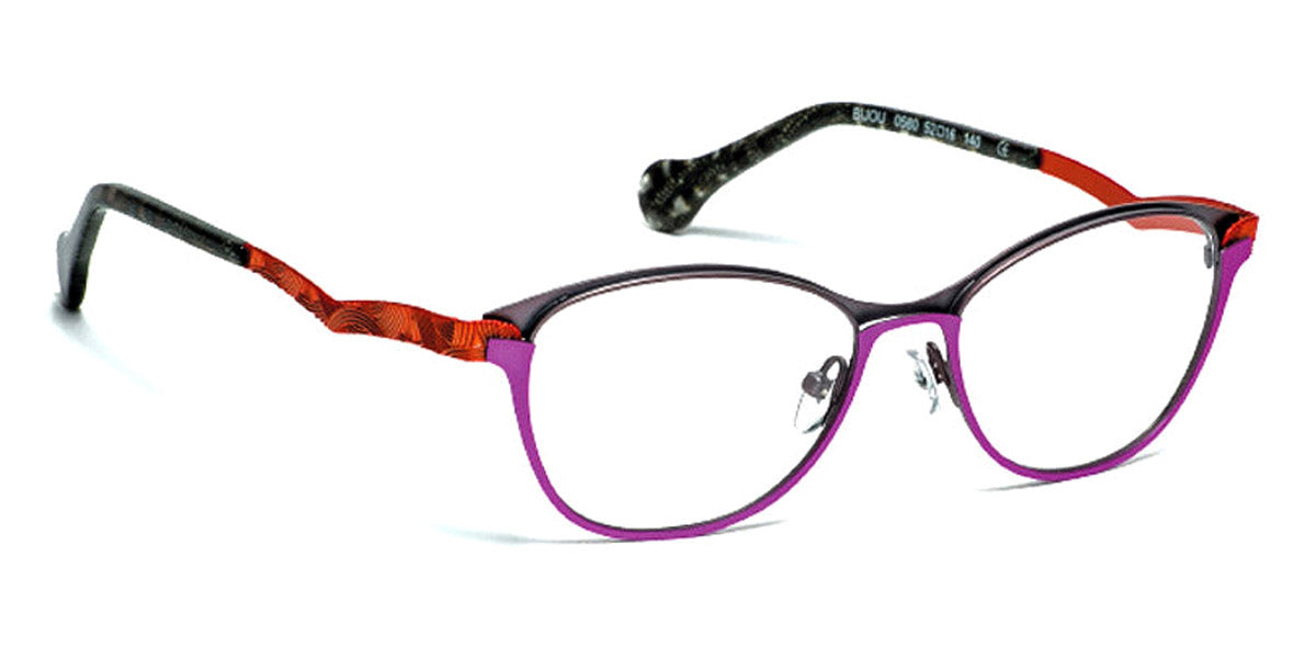 J.F. Rey® Bijou JR Bijou 0580 52 - 0580 Gunmetal/Fuchsia/Brick Eyeglasses