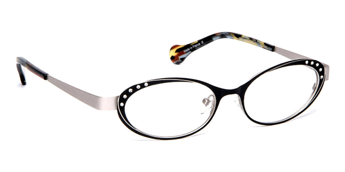 J.F. Rey® Blyzar JR Blyzar 0010 51 - 0010 Black/Silver/St Crystal Eyeglasses