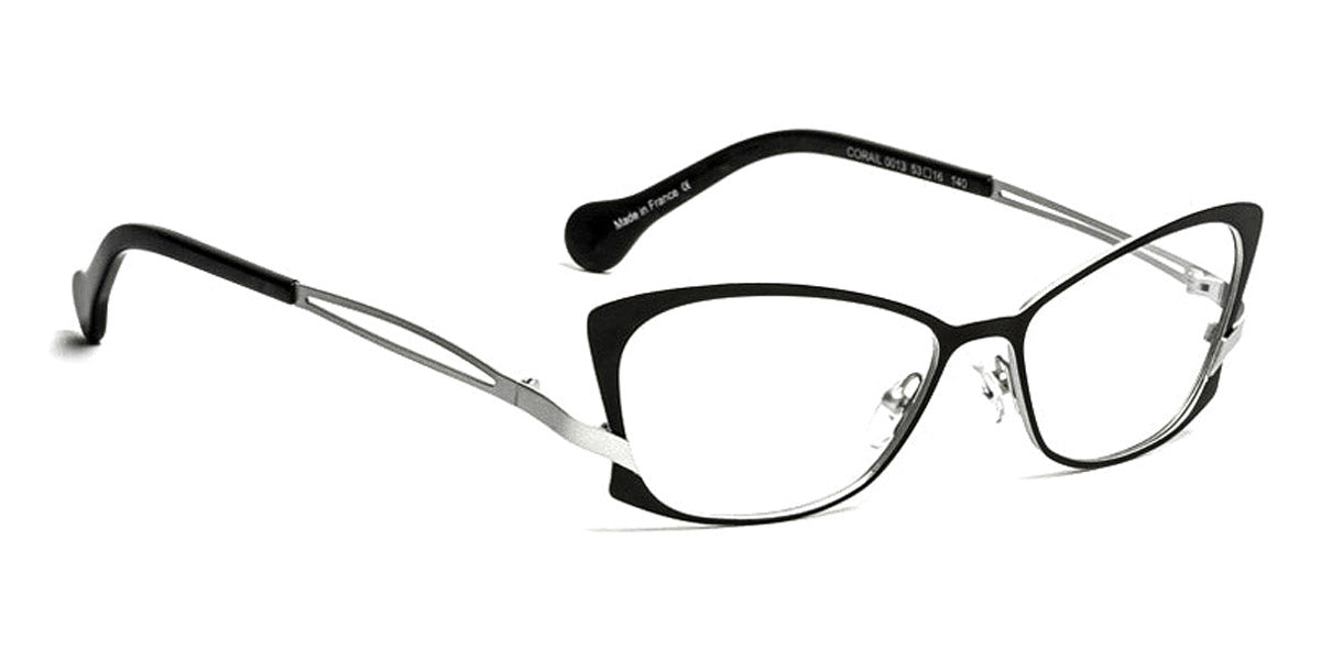 J.F. Rey® Corail JR Corail 0013 53 - 0013 Black/Shiny Silver Eyeglasses