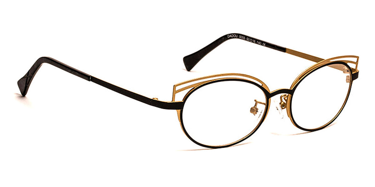 J.F. Rey® Dadou JR Dadou 0055 50 - 0055 Satin Black/Satin Gold Eyeglasses