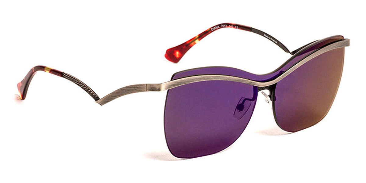 J.F. Rey® Diana JR Diana 7013 60 - 7013 Dark Purple Mask/Brushed Silver Sunglasses