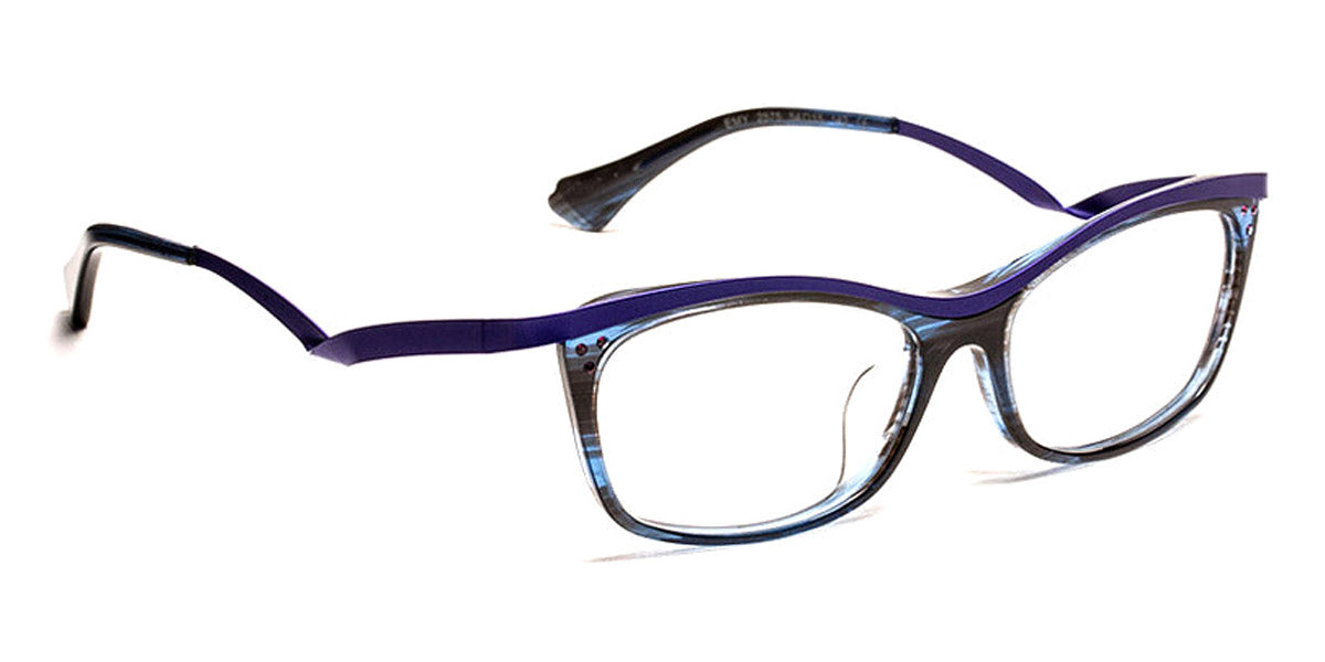 J.F. Rey® Emy JR Emy 2575 54 - 2575 Blue/Purple with Purple Stones Eyeglasses